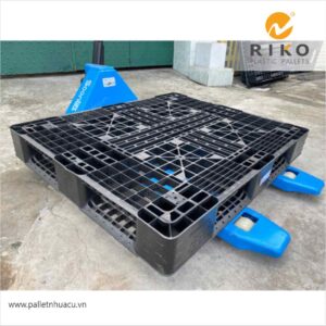 Pallet Nhựa Cũ 1200x1000x150mm Màu Đen
